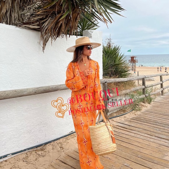 BLOGGERS FAV ZARA LIMITED EDITION ORANGE TUNIC DRESS - Picture 6 of 16